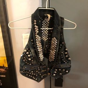Studded rocker vest, women’s medium